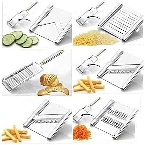 6 in 1 Stainless Steel Manual Vegetable Cutter